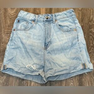Divided H&M Shorts Light Denim Color: Sky Blue Size: 2 in US, CA, MX, 34 in EUR